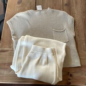 Brand New/tags on Free People Freya Sweater set in Oatmeal/Bone color